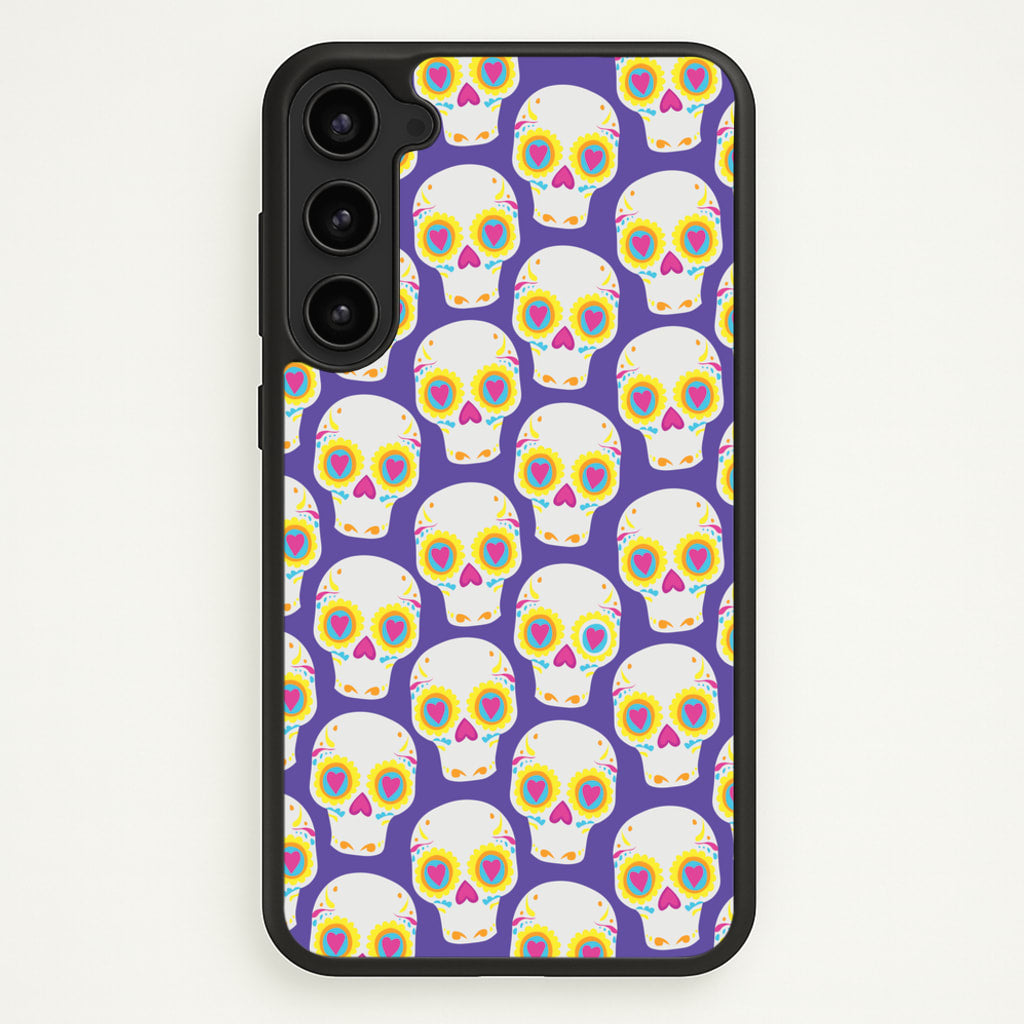 Skull Pattern - Halloween  - Halloween Phone Case for Galaxy S23 Plus