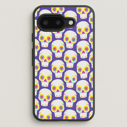 Skull Pattern - Halloween  - Halloween Phone Case for Google Pixel 9a