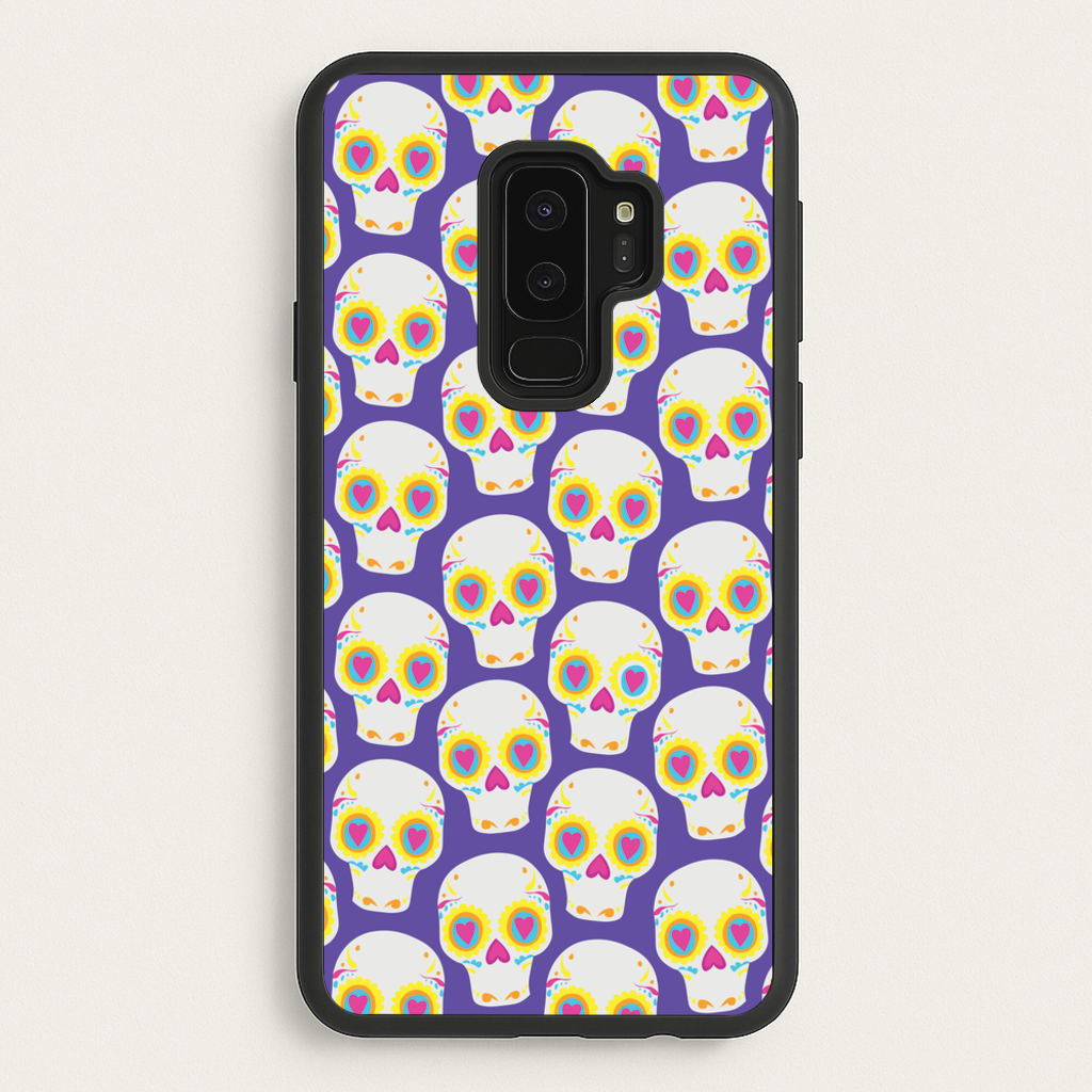 Skull Pattern - Halloween  - Halloween Phone Case for Galaxy S9 Plus