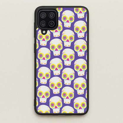 Skull Pattern - Halloween  - Halloween Phone Case for Galaxy A12