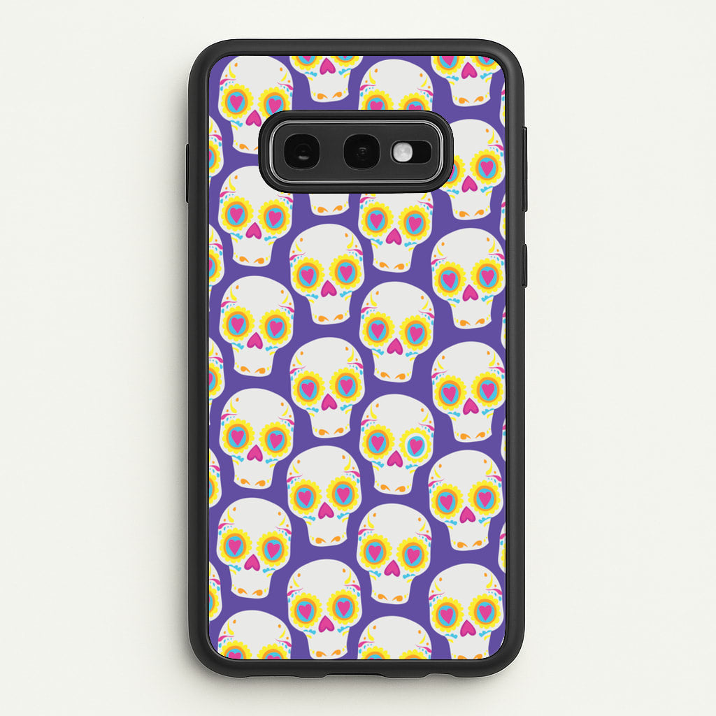 Skull Pattern - Halloween  - Halloween Phone Case for Galaxy S10e