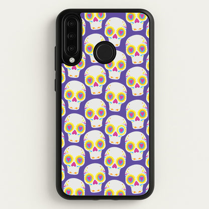 Skull Pattern - Halloween  - Halloween Phone Case for Huawei P30 Lite