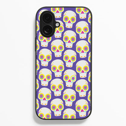 Skull Pattern - Halloween  - Halloween Phone Case for iPhone 16 Plus