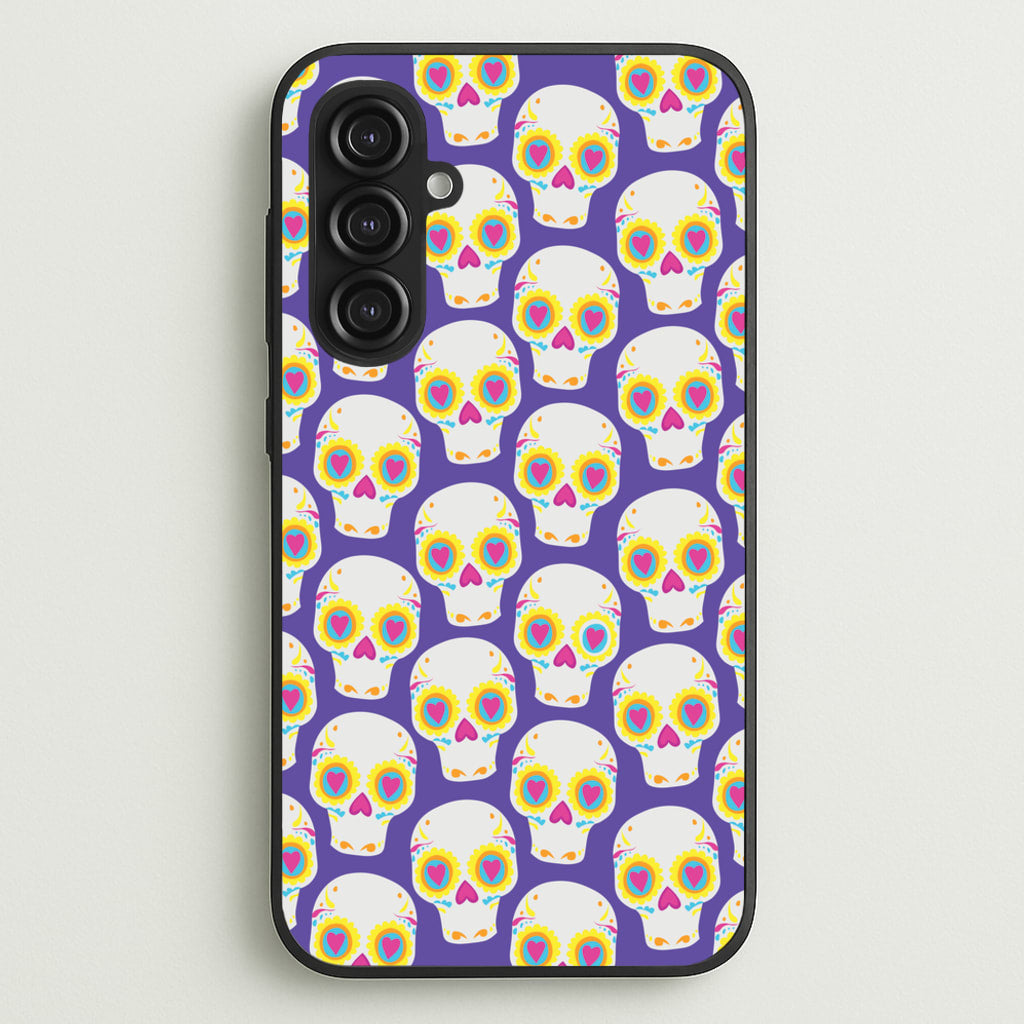 Skull Pattern - Halloween  - Halloween Phone Case for Galaxy S23FE