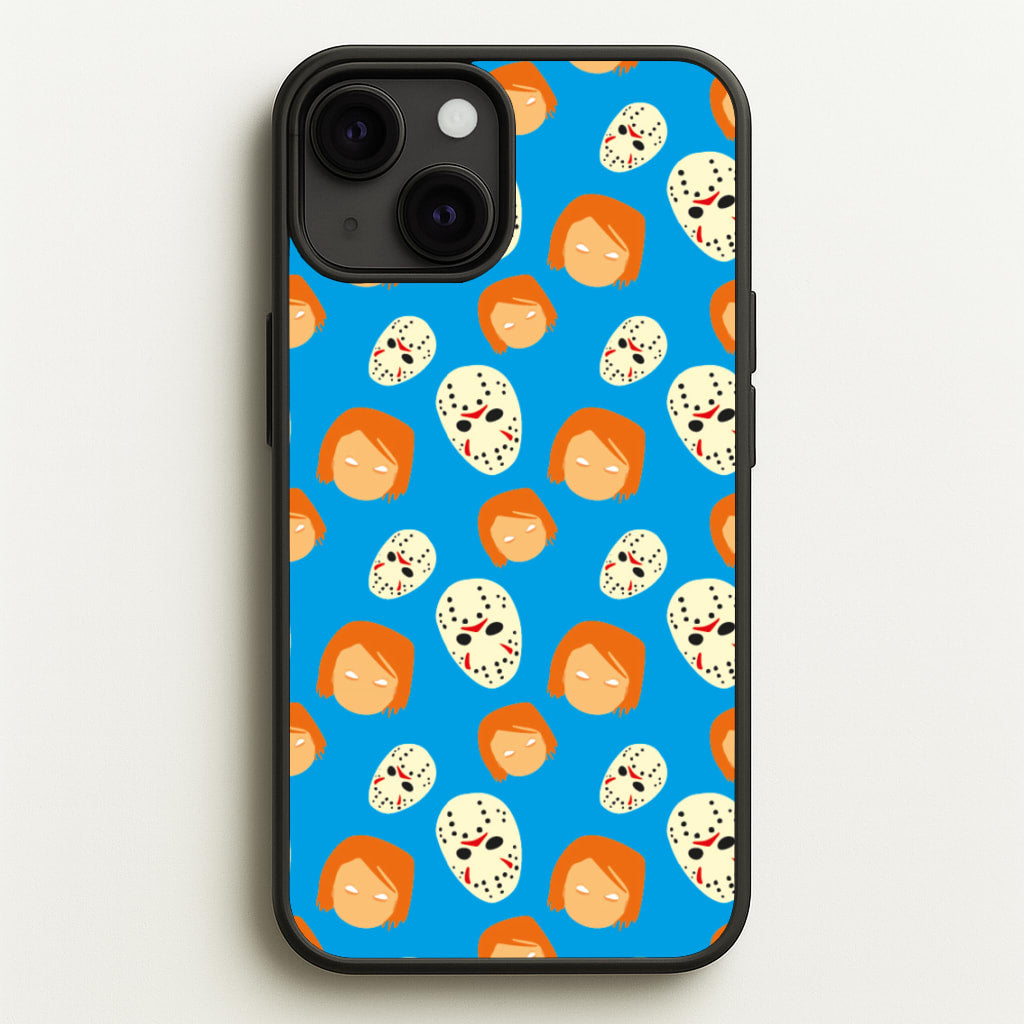 Chucky And Jason Pattern - Halloween  - Halloween Phone Case for iPhone 13 Mini