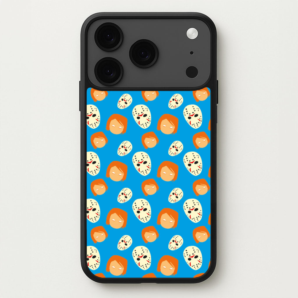 Chucky And Jason Pattern - Halloween Phone Case for iPhone 17 Pro Max