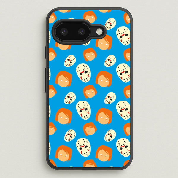 Chucky And Jason Pattern - Halloween  - Halloween Phone Case for Google Pixel 9a