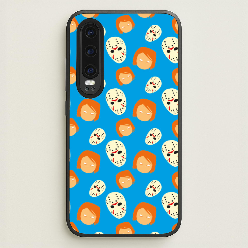 Chucky And Jason Pattern - Halloween  - Halloween Phone Case for Huawei P30