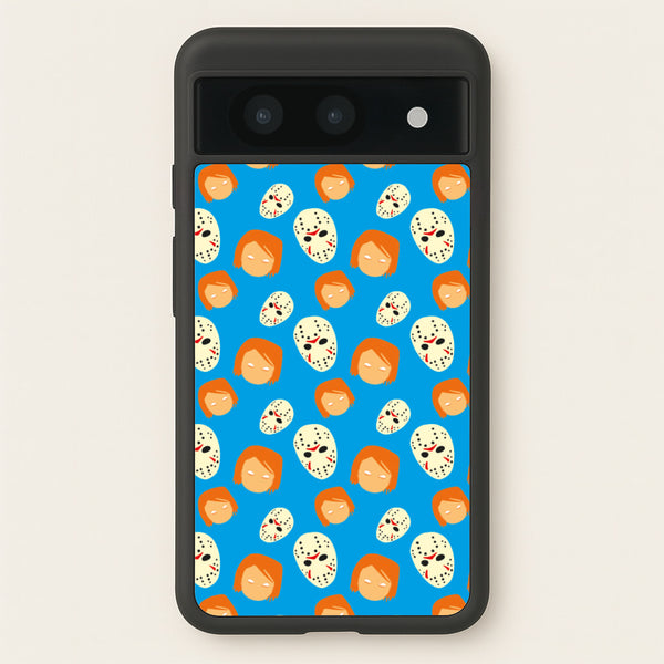 Chucky And Jason Pattern - Halloween  - Halloween Phone Case for Google Pixel 8a