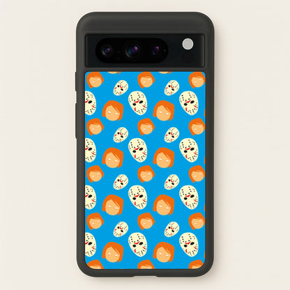 Chucky And Jason Pattern - Halloween  - Halloween Phone Case for Google Pixel 8 Pro