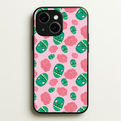 Frankenstein And Brains - Halloween  - Halloween Phone Case for iPhone 15