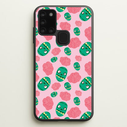 Frankenstein And Brains - Halloween  - Halloween Phone Case for Galaxy A21s