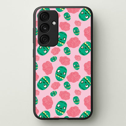Frankenstein And Brains - Halloween  - Halloween Phone Case for Galaxy A35