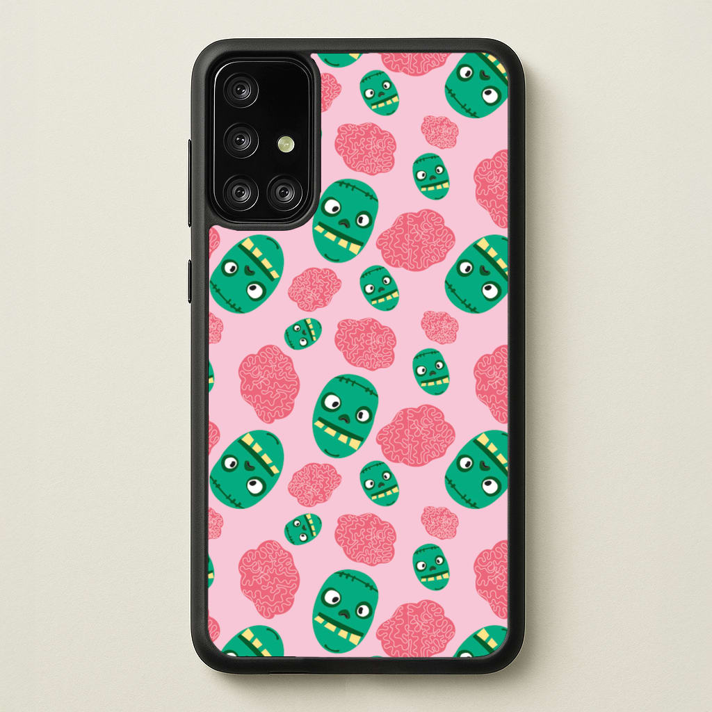 Frankenstein And Brains - Halloween  - Halloween Phone Case for Galaxy A71