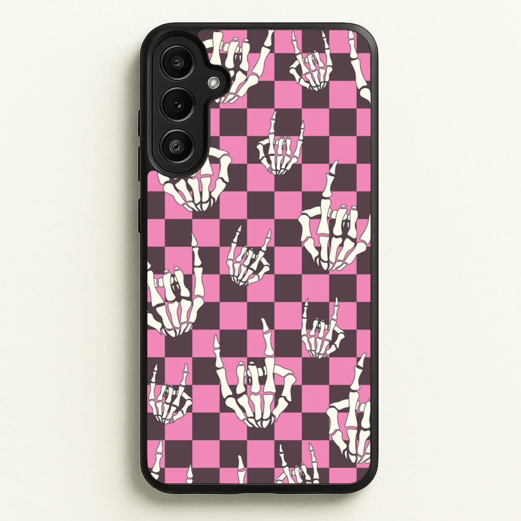 Rock On Skeleton  - Halloween Phone Case for Galaxy A34