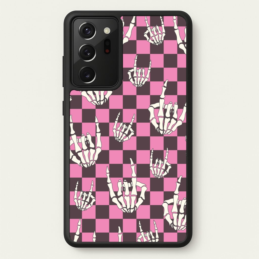 Rock On Skeleton  - Halloween Phone Case for Galaxy Note 20 Ultra