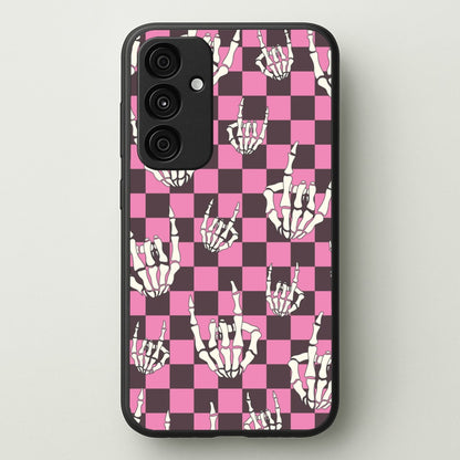Rock On Skeleton  - Halloween Phone Case for Galaxy A55