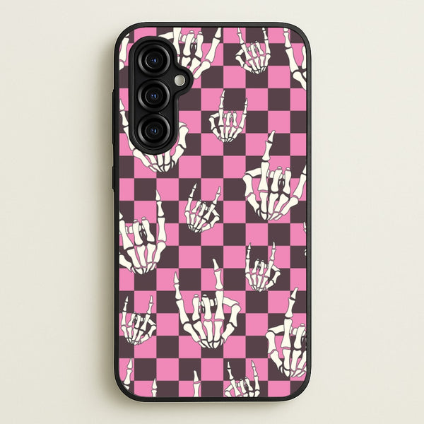 Rock On Skeleton  - Halloween Phone Case for Galaxy A54