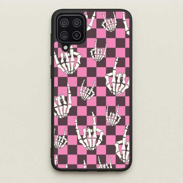 Rock On Skeleton  - Halloween Phone Case for Galaxy A12