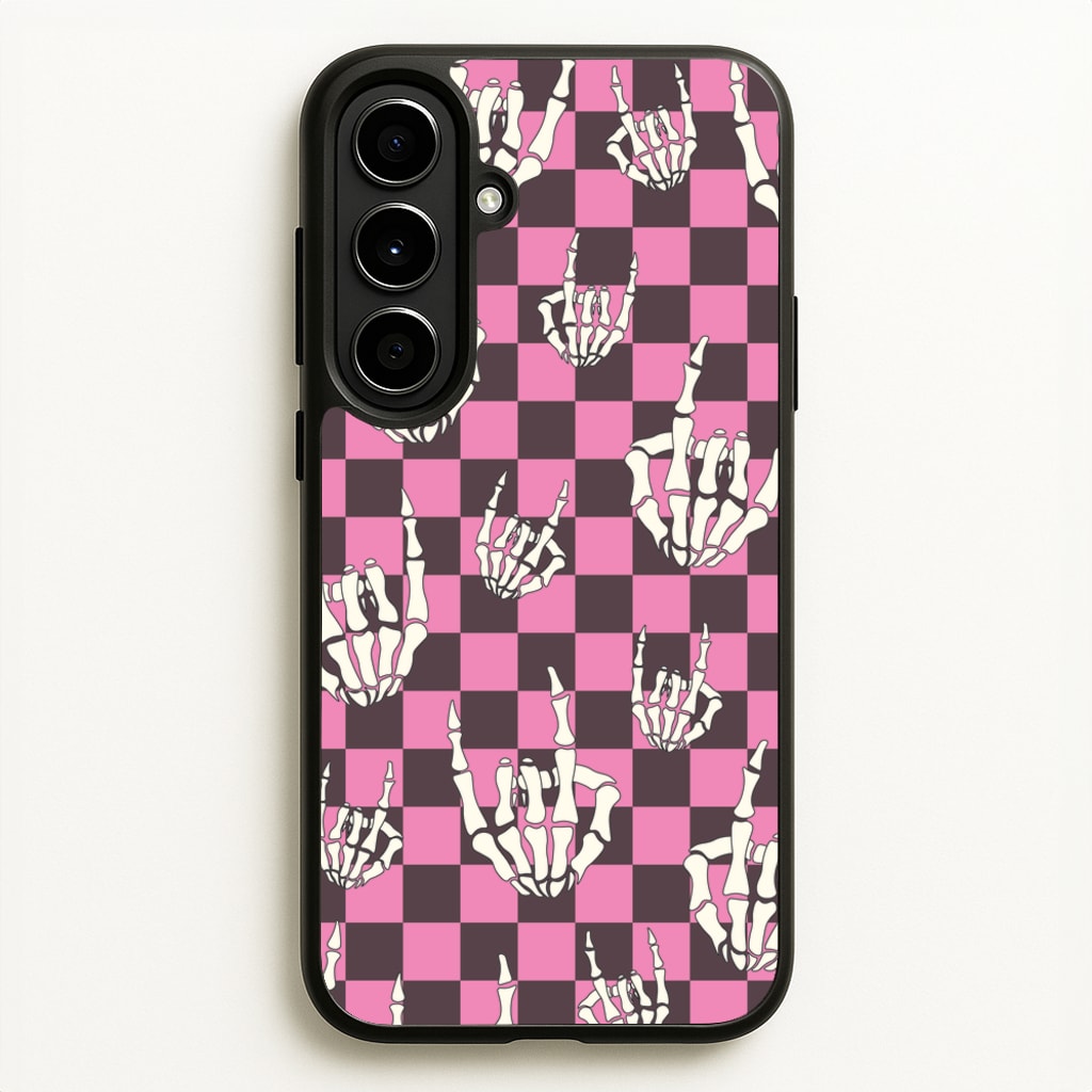 Rock On Skeleton  - Halloween Phone Case for Galaxy A56