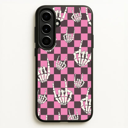 Rock On Skeleton  - Halloween Phone Case for Galaxy A56