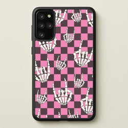 Rock On Skeleton  - Halloween Phone Case for Galaxy S20 Plus
