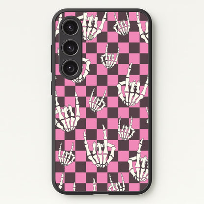 Rock On Skeleton  - Halloween Phone Case for Galaxy S24 Plus
