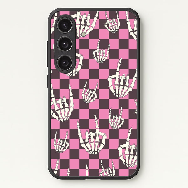 Rock On Skeleton  - Halloween Phone Case for Galaxy S24 Plus