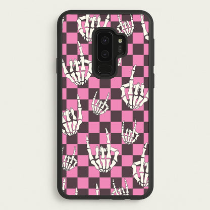 Rock On Skeleton  - Halloween Phone Case for Galaxy S9 Plus