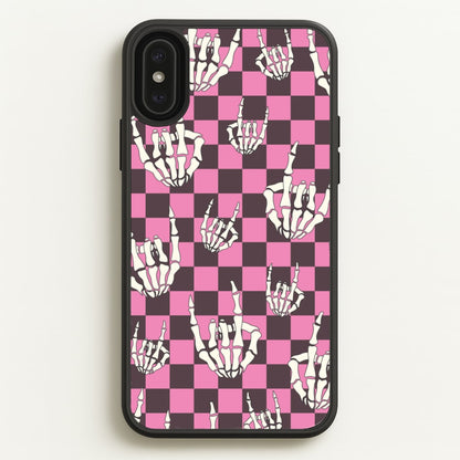 Rock On Skeleton  - Halloween Phone Case for iPhone XS Max