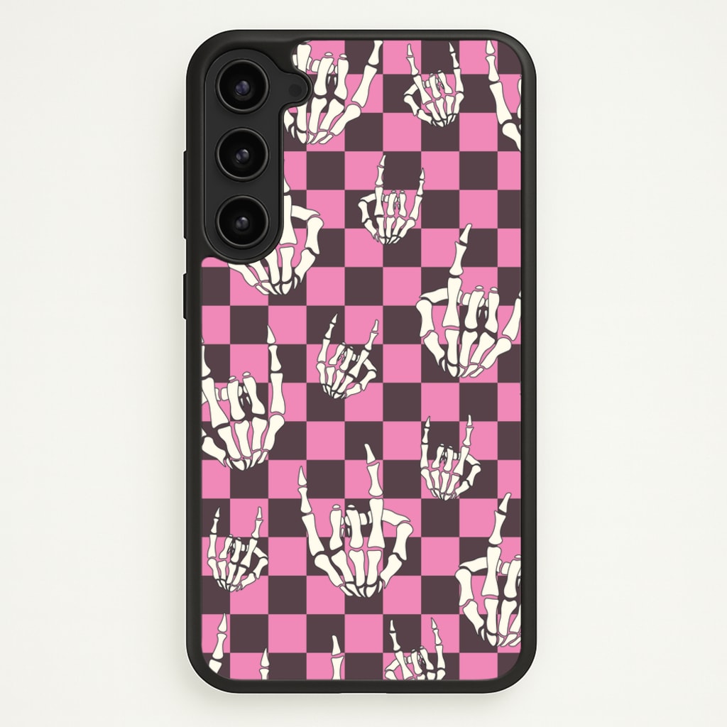 Rock On Skeleton  - Halloween Phone Case for Galaxy S23 Plus