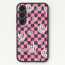 Rock On Skeleton  - Halloween Phone Case for Galaxy S25 Plus
