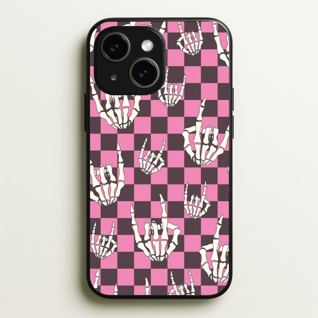 Rock On Skeleton  - Halloween Phone Case for iPhone 15