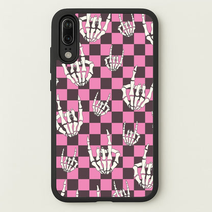 Rock On Skeleton  - Halloween Phone Case for Huawei P20