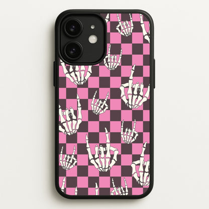 Rock On Skeleton  - Halloween Phone Case for iPhone 11
