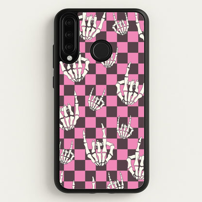 Rock On Skeleton  - Halloween Phone Case for Huawei P30 Lite