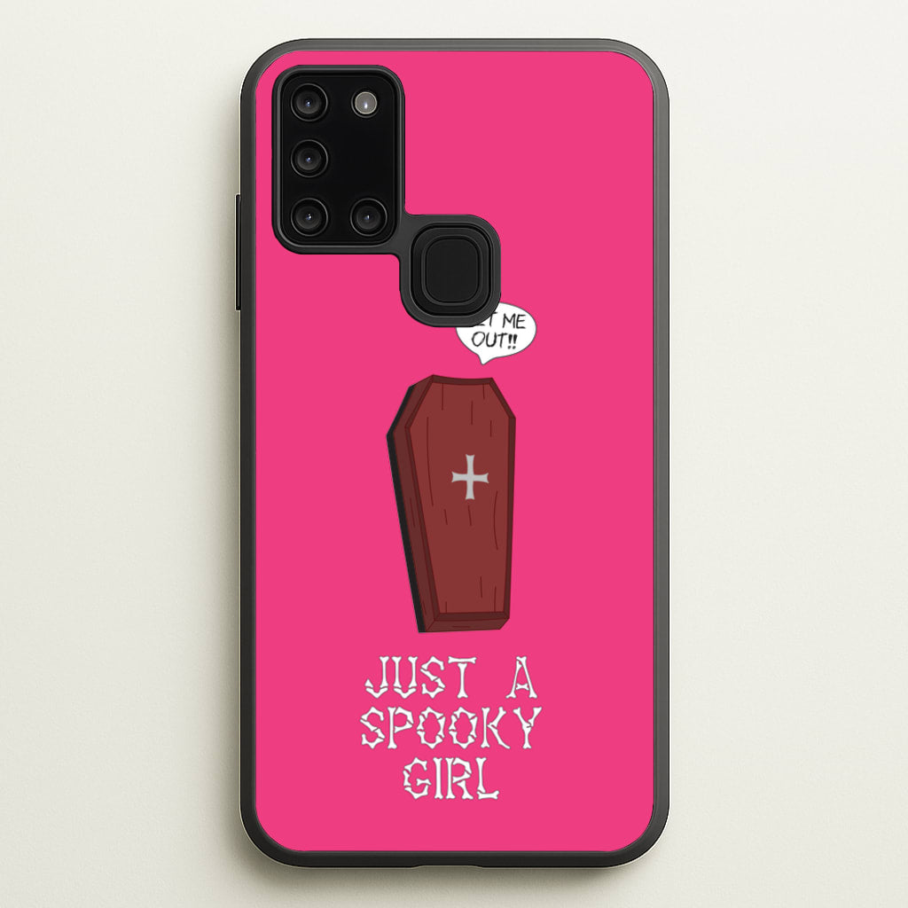 Just A Spooky Girl  - Halloween Phone Case for Galaxy A21s