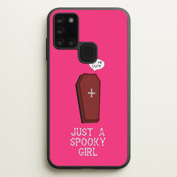 Just A Spooky Girl  - Halloween Phone Case for Galaxy A21s