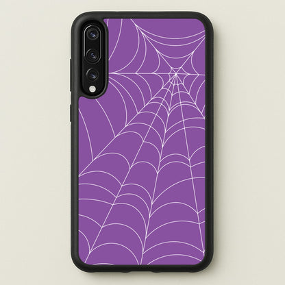 Purple Cobweb Pattern  - Halloween Phone Case for Huawei P20 Pro