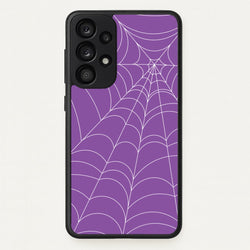Purple Cobweb Pattern  - Halloween Phone Case for Galaxy A53