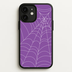 Purple Cobweb Pattern  - Halloween Phone Case for iPhone 11