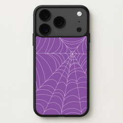 Purple Cobweb Pattern Phone Case for iPhone 17 Pro Max