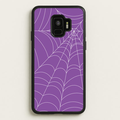 Purple Cobweb Pattern  - Halloween Phone Case for Galaxy S9
