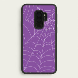 Purple Cobweb Pattern  - Halloween Phone Case for Galaxy S9 Plus