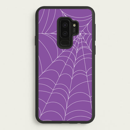 Purple Cobweb Pattern  - Halloween Phone Case for Galaxy S9 Plus