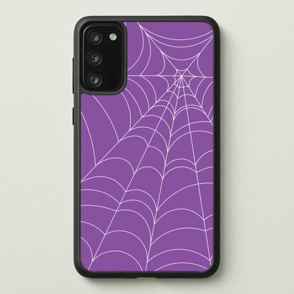 Purple Cobweb Pattern  - Halloween Phone Case for Galaxy S20FE