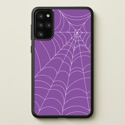 Purple Cobweb Pattern  - Halloween Phone Case for Galaxy S20 Plus