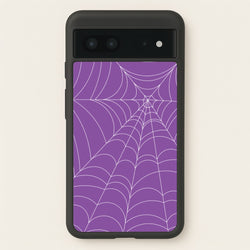 Purple Cobweb Pattern  - Halloween Phone Case for Google Pixel 7