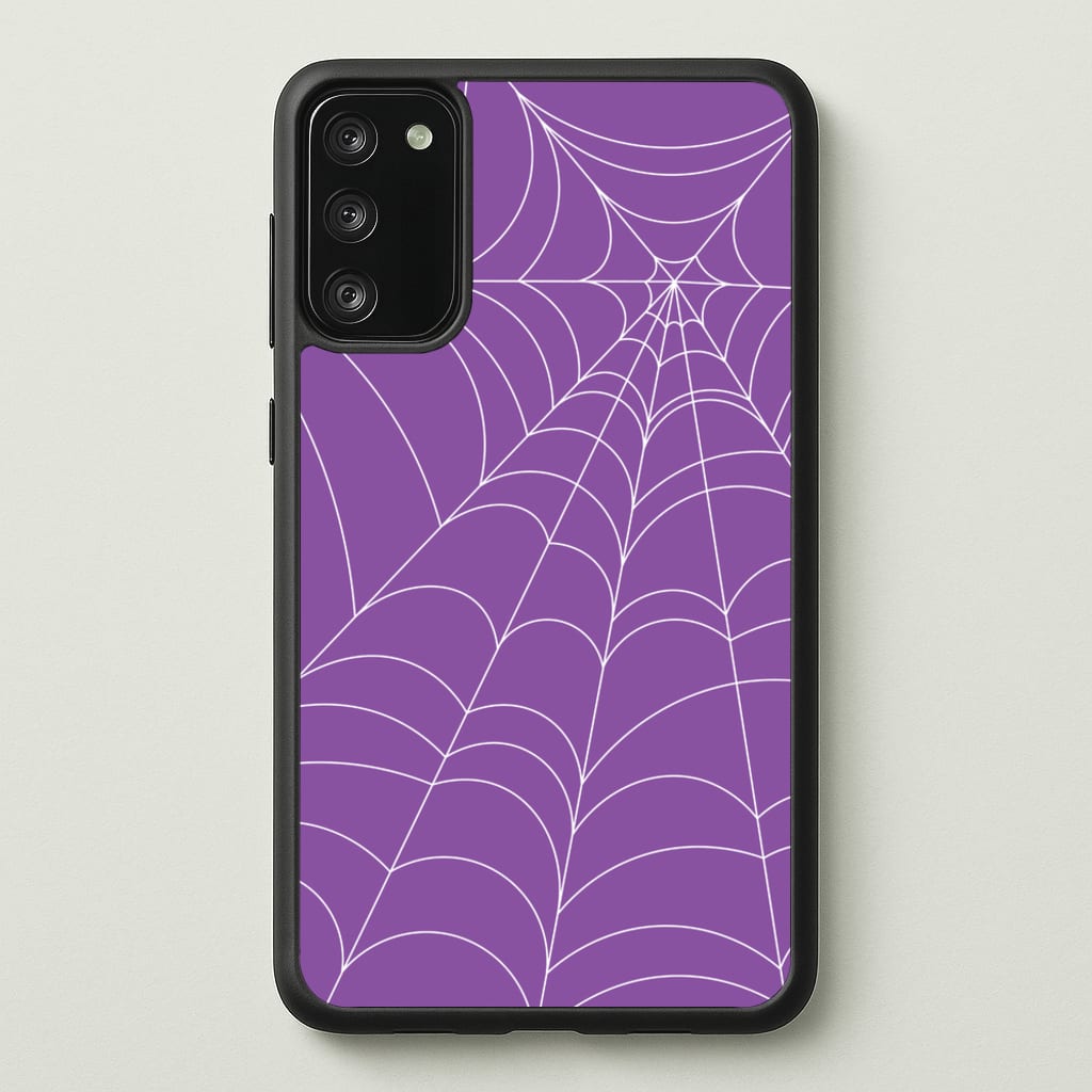Purple Cobweb Pattern  - Halloween Phone Case for Galaxy A41