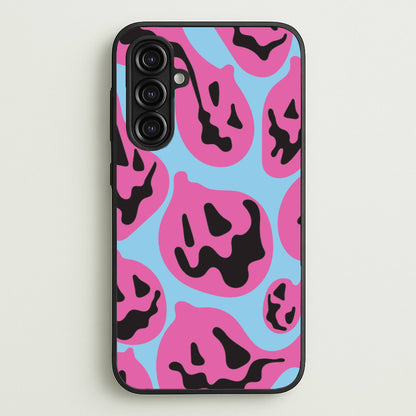 Pumpkin Blue Pattern  - Halloween Phone Case for Galaxy A16